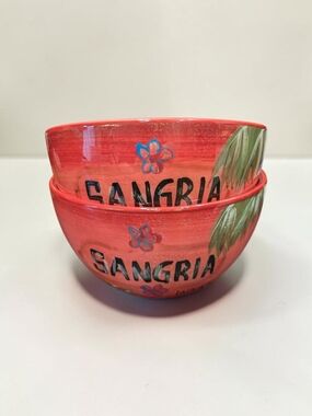 Certified International La Cantina Sangria Bowls Kate McRostie Set of 2
